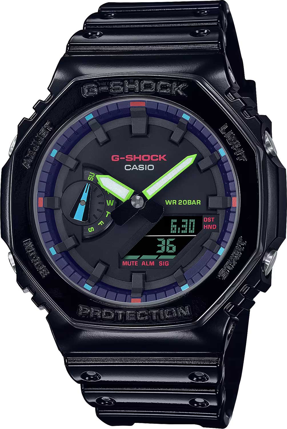 

Наручные часы мужские Casio GA-2100RGB-1A, GA-2100RGB-1A
