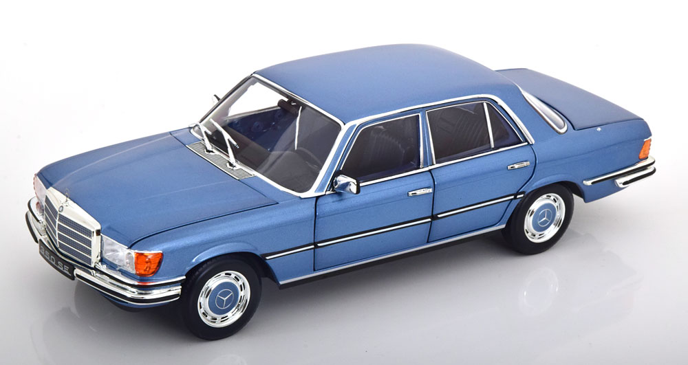 

Модель коллекционная NOREV Mercedes W116 350 se s-class 1973 / мерседес с-класс синий