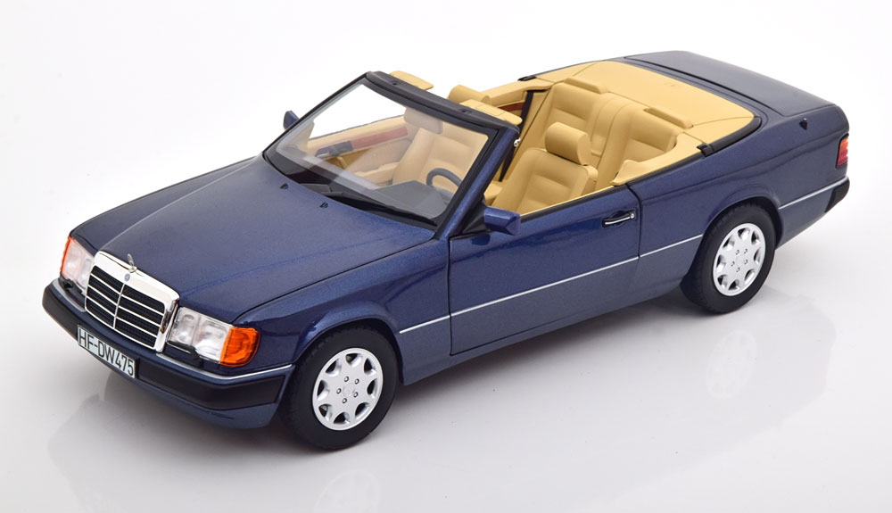 Модель коллекционная Mercedes W124 300 CE-24 (C124) convertible 1992 dark blue metallic