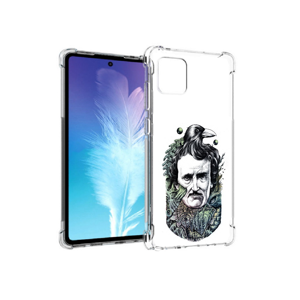 

Чехол MyPads Tocco для Samsung Galaxy Note 10 Lite Эдгар Аллан с вороном, Прозрачный, Tocco