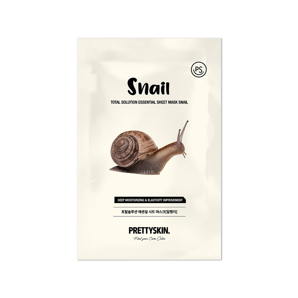 фото Увлажняющая маска для лица prettyskin snail с муцином улитки 23г