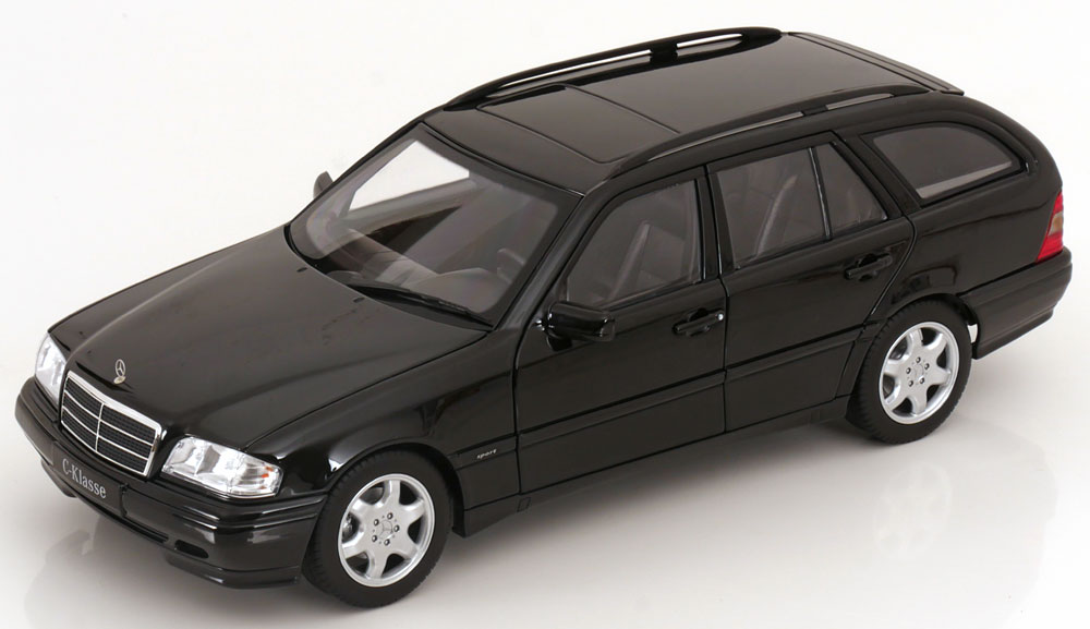 Модель коллекционная NOREV Mercedes W202 c-klasse estate 1997 black metallic