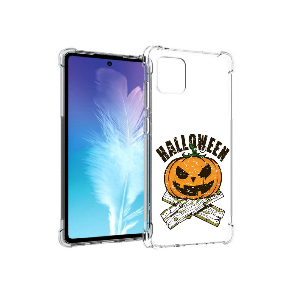 

Чехол MyPads Tocco для Samsung Galaxy Note 10 Lite Хэллоуин доски тыква (PT142413.491.194), Прозрачный, Tocco