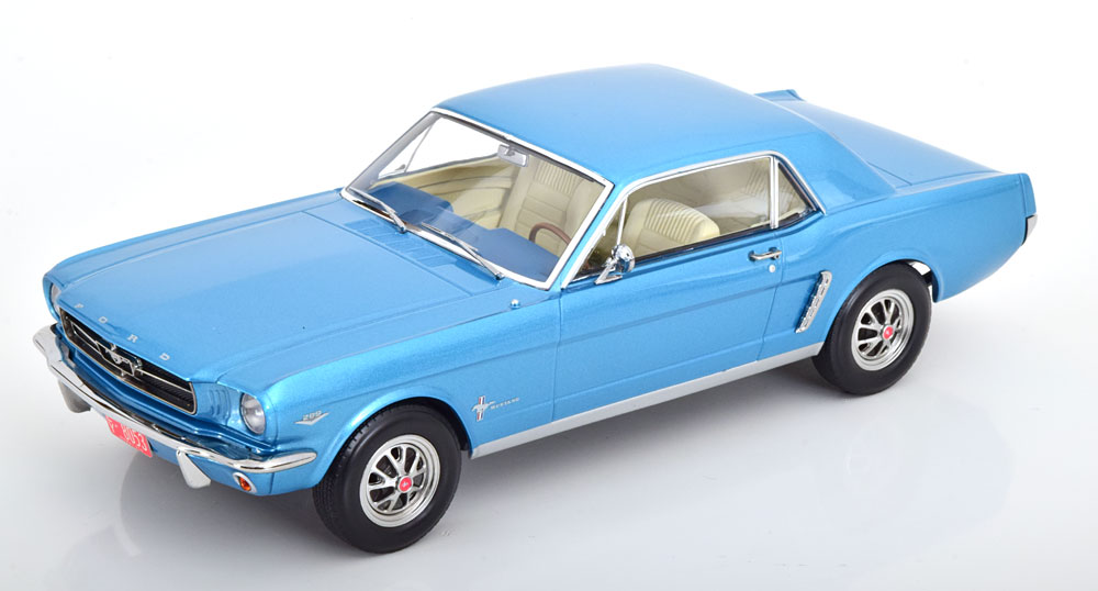 

Модель коллекционная Ford mustang hardtop coupe 1965 light blue metallic / форд мустанг, Голубой