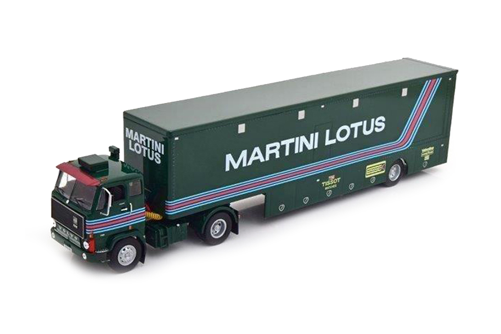 Volvo F88 race transporter c полуприцепом martini lotus team F1 1979 / volvo F88 гоночный