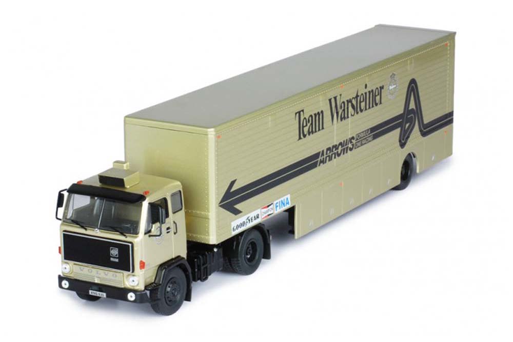 

Модель коллекционная IXO Volvo F89 race transporter warsteiner arrows team F1 1981, Золотистый
