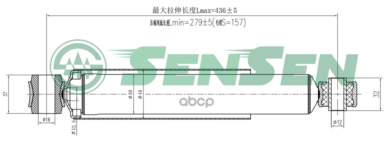 Амортизатор Nissan Sunny Box (Y10) 1990/11-2000/03 R