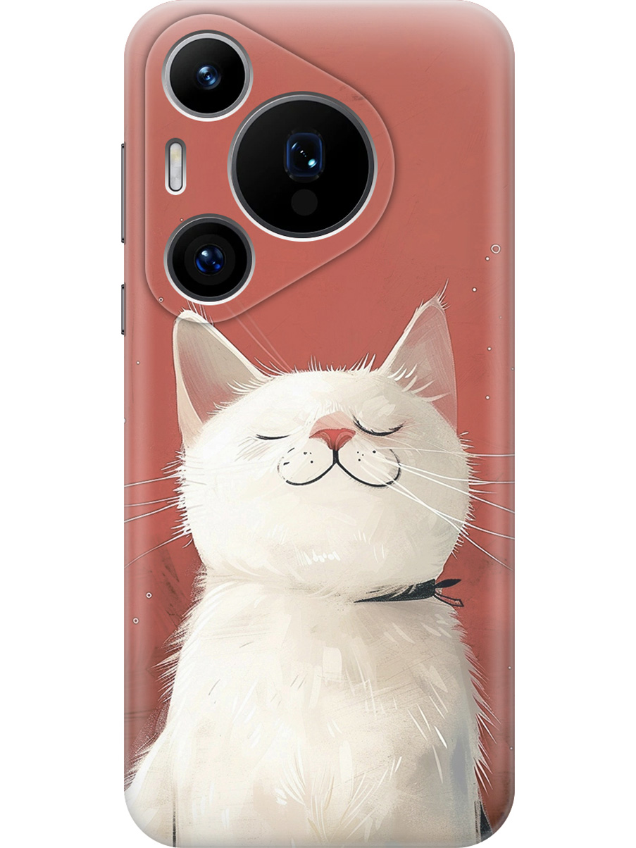 

Силиконовый чехол на Huawei Pura 70 Pro / 70 Pro+ с принтом "Гордый котик", Прозрачный;белый;красный, 782625212