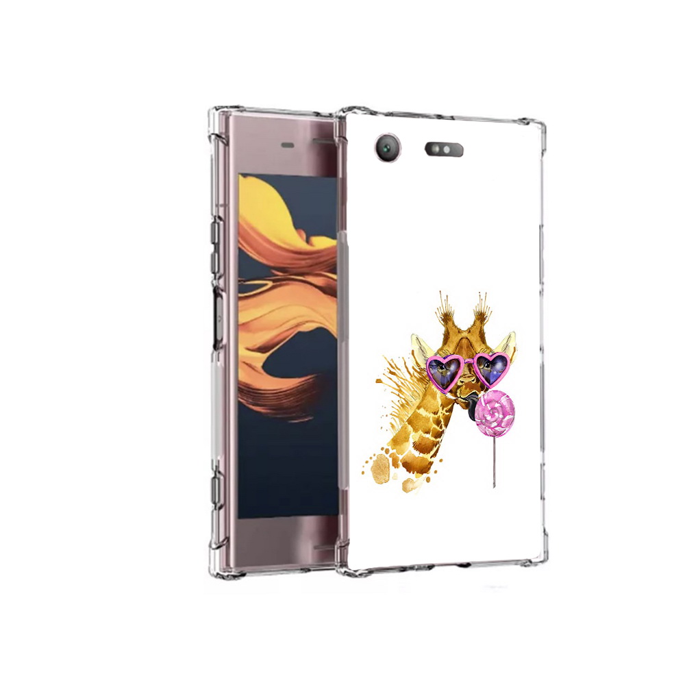 

Чехол MyPads Tocco для Sony Xperia XZ1 Compact акварельный жираф (PT91855.237.217), Прозрачный, Tocco