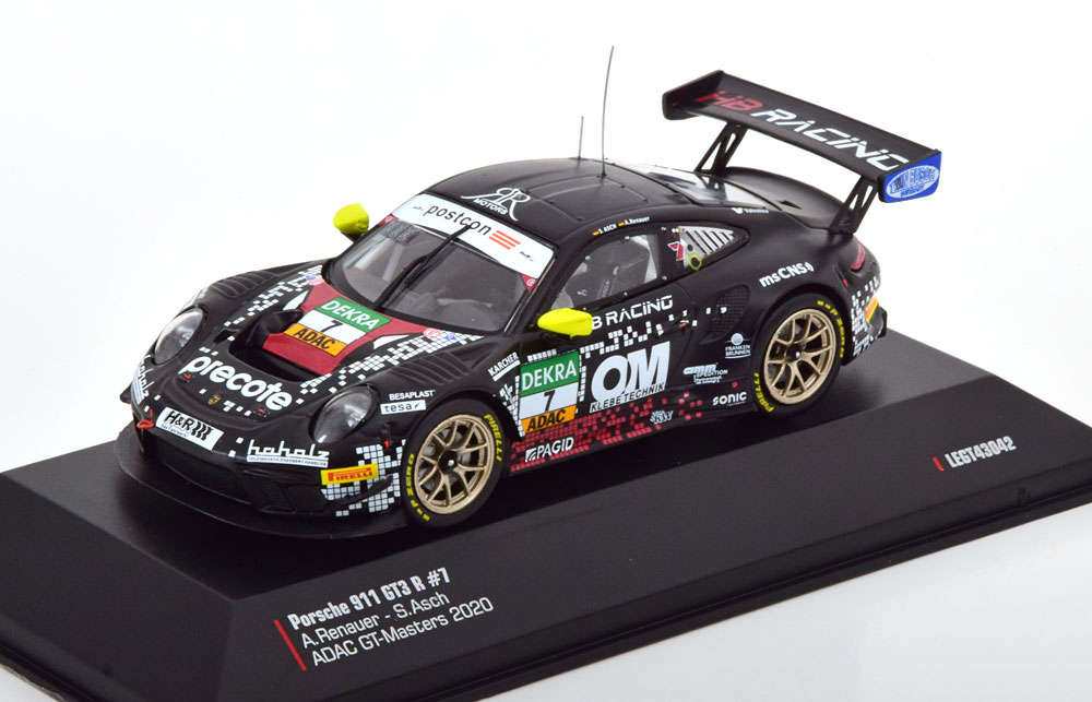 

Модель коллекционная IXO Porsche 911 GT3 r no 7 adac gt masters 2020, Черный