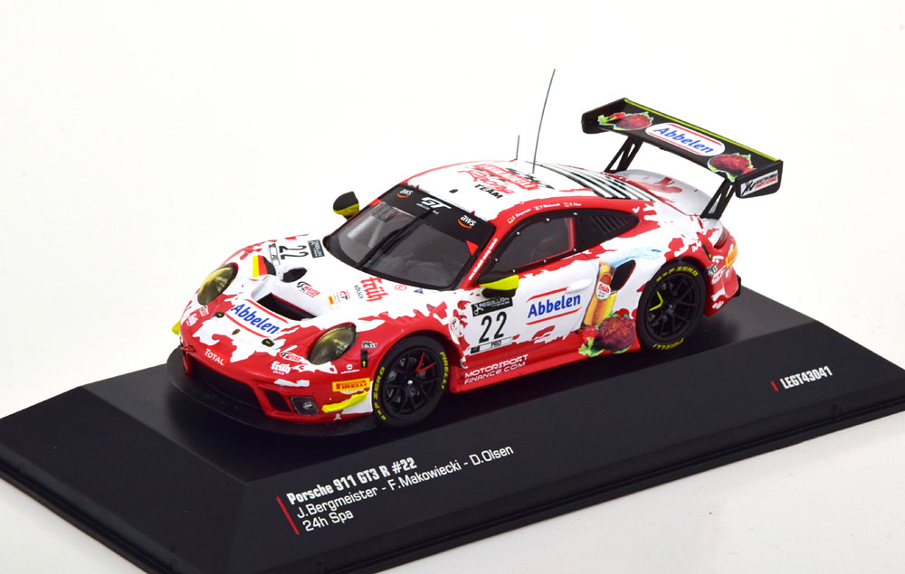 

Модель коллекционная IXO Porsche 911 GT3 r no 22 24H spa 2020, Белый