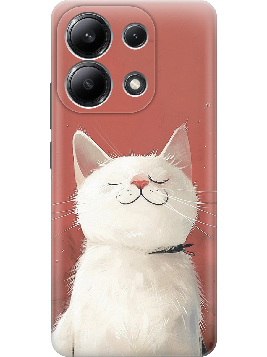 

Силиконовый чехол на Xiaomi Redmi Note 13 4G с принтом "Гордый котик", Прозрачный;белый;красный, 782622812