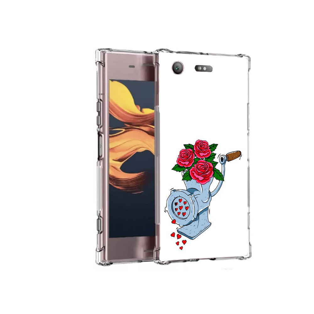 

Чехол MyPads Tocco для Sony Xperia XZ1 Compact Цветочные сердца (PT91855.237.199), Прозрачный, Tocco