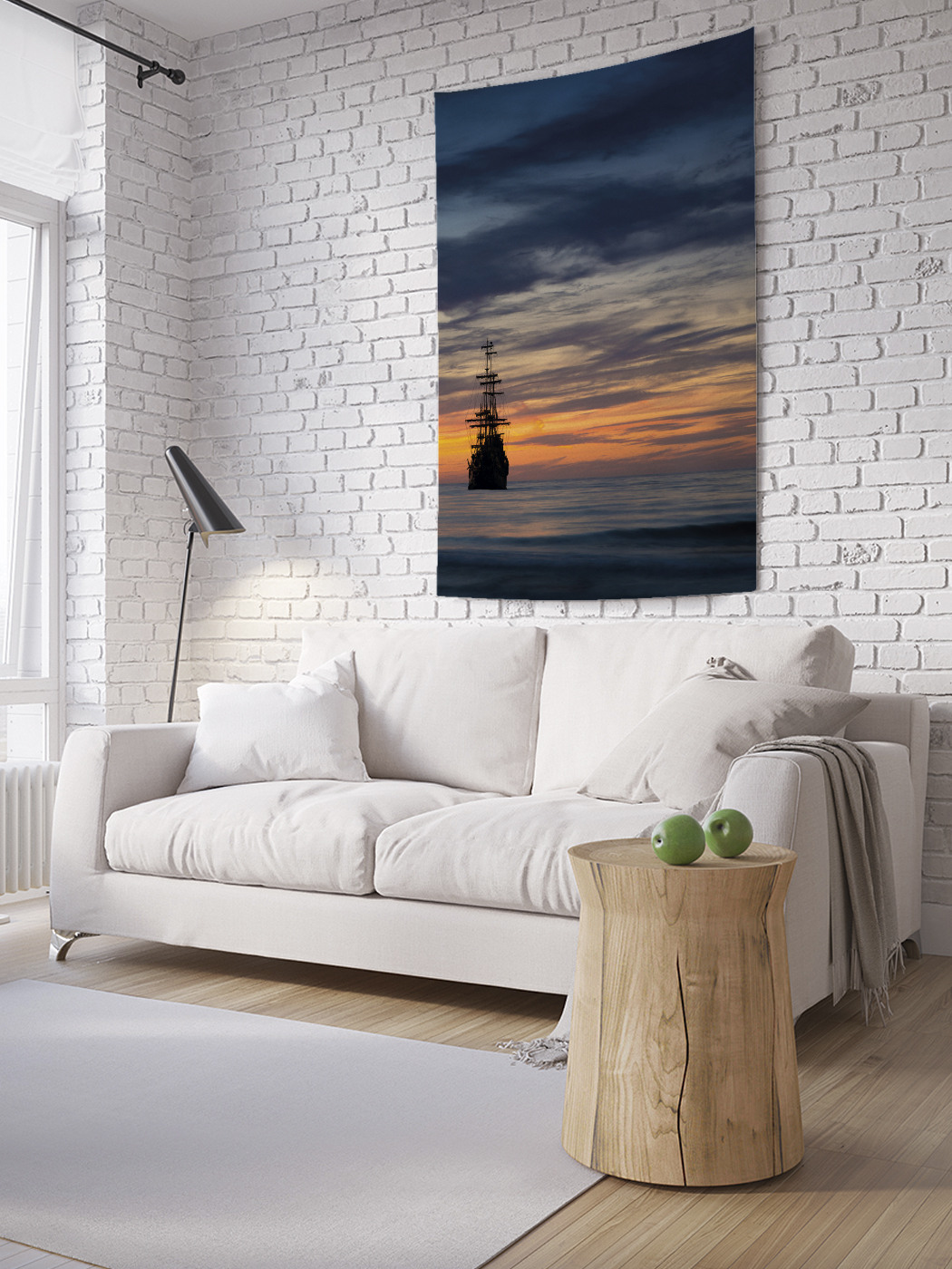 

Вертикальное фотопанно на стену JoyArty Корабль на закате 150x200 см, Корабль на закате
