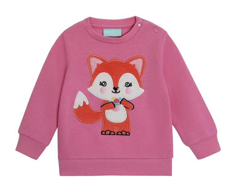 

Свитшот детский Kari Baby AW24B13303202, розовый, 80, 234445