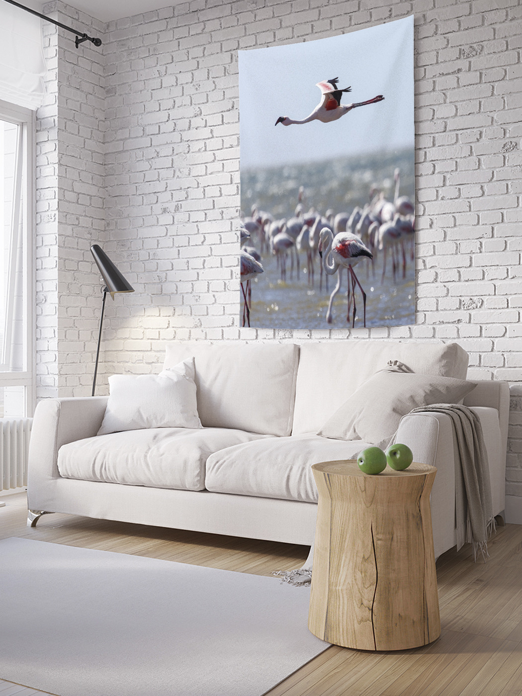 

Вертикальное фотопанно на стену JoyArty Фламинго на воде 150x200 см, Фламинго на воде