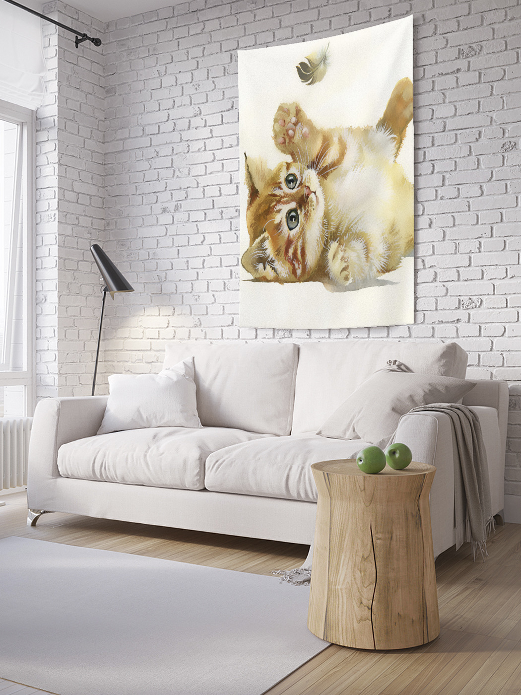 

Вертикальное фотопанно на стену JoyArty Играющий котенок 150x200 см, Играющий котенок