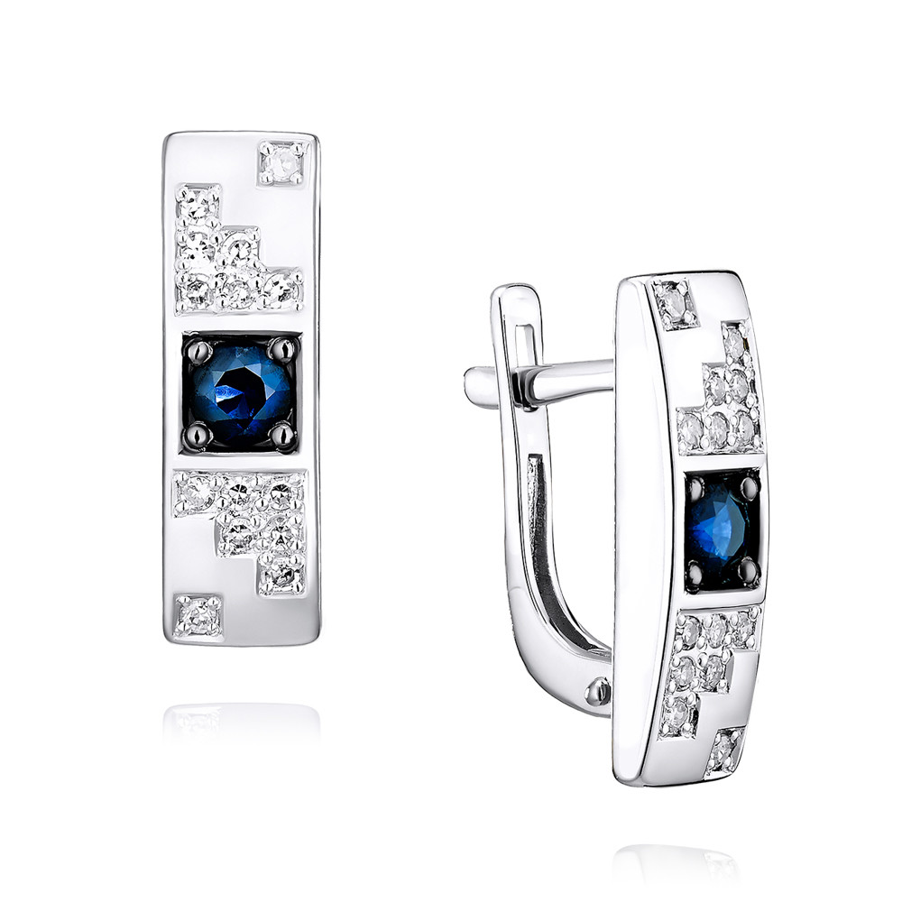 

Серьги из белого золота с бриллиантом/сапфиром ADAMAS 2455796/01-А511Д-432, 2455796/01-А511Д-432