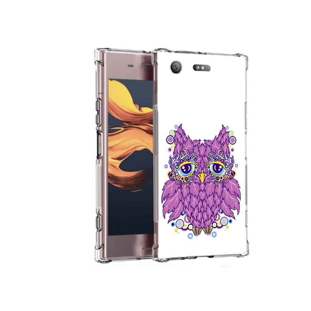 

Чехол MyPads Tocco для Sony Xperia XZ1 Compact Розовая сова (PT91855.237.147), Прозрачный, Tocco