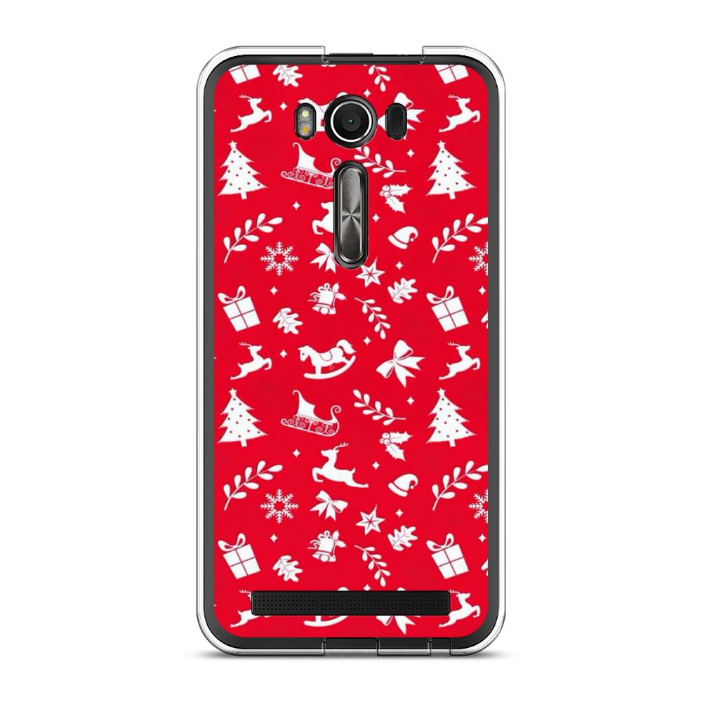 

Чехол Case Place 40150-5 для Asus ZenFone 2 Laser (ZE500KL) "Красный новогодний фон", 40150-5