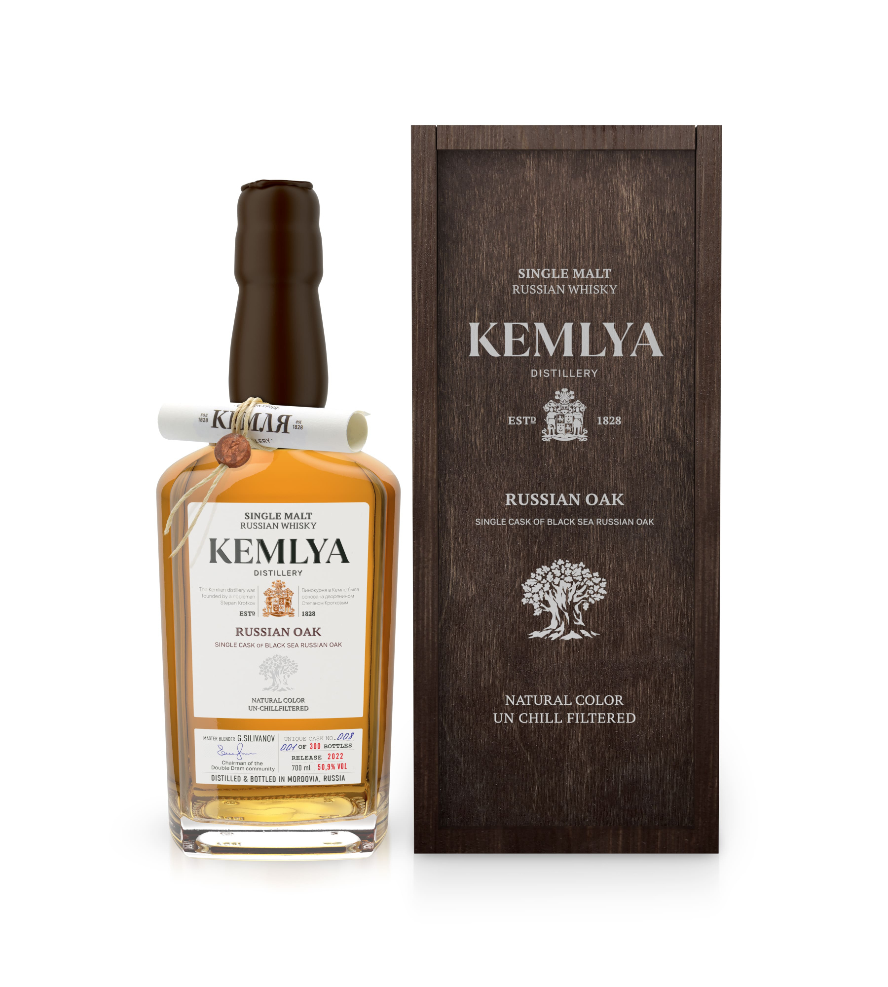 

Виски Kemlya Russian Oak, в подарочной упаковке, 0.7 л