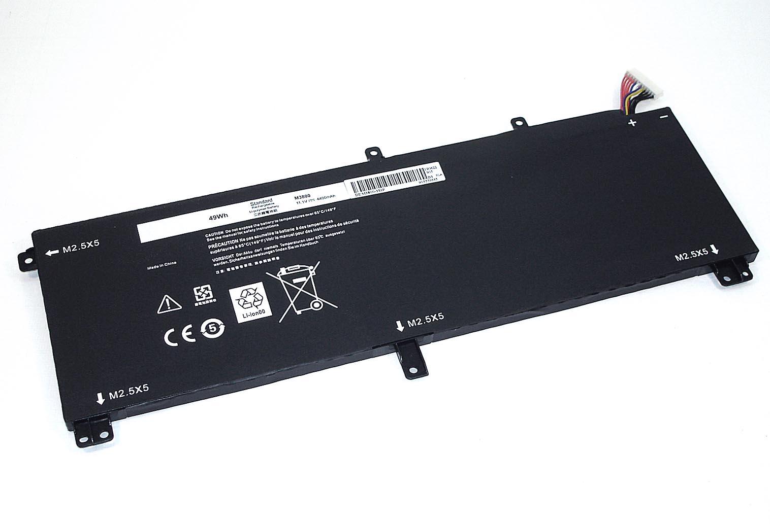 Аккумуляторная батарея для ноутбука Dell M3800-3S1P 11.1V 5200mAh черная OEM