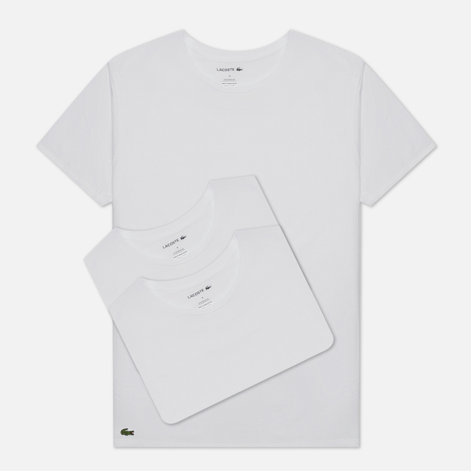 

Комплект футболок мужских Lacoste TH3321-001 белых S, TH3321-001