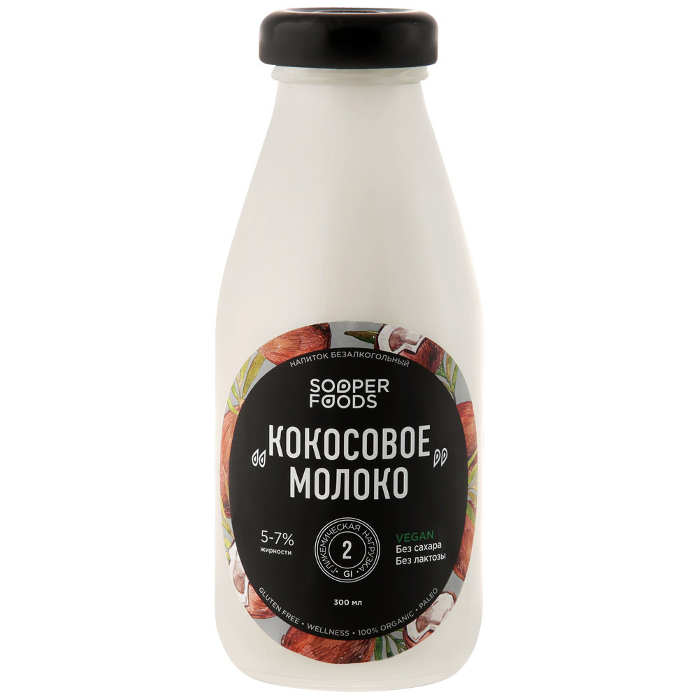 

Молоко Sooperfoods Кокосовое 5-7% 300 мл
