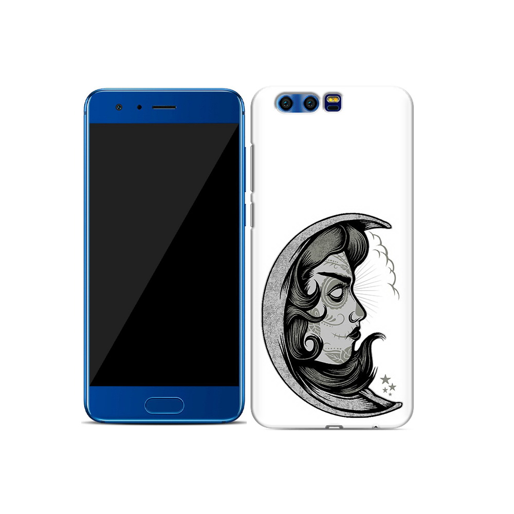 

Чехол MyPads Tocco для Honor 9 черно белая луна с лицом (PT72546.48.680), Прозрачный, Tocco