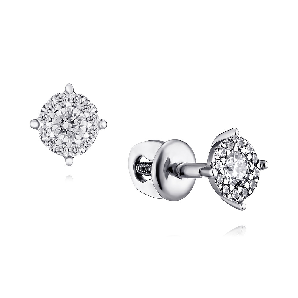 

Серьги из белого золота с фианитом ADAMAS 2103216-А51-72, 2103216-А51-72