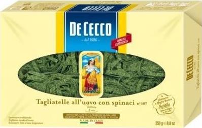 Макаронные изделия De Cecco Таглиателле со шпинатом 250 г
