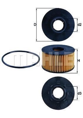 

Фильтр масляный Mahle/Knecht OX191D