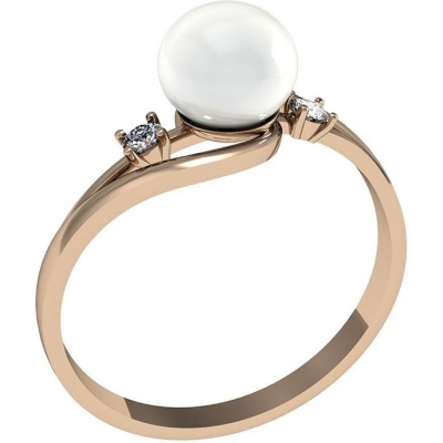 

Кольцо из серебра р. 17,5 ПРИВОЛЖСКИЙ ЮВЕЛИР 282921-FA11ZM07, фианит\жемчуг искусственный, 282921-FA11ZM07