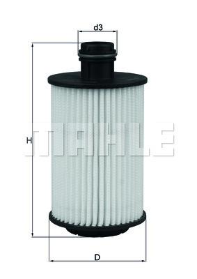 

Фильтр масляный Mahle/Knecht OX1012D