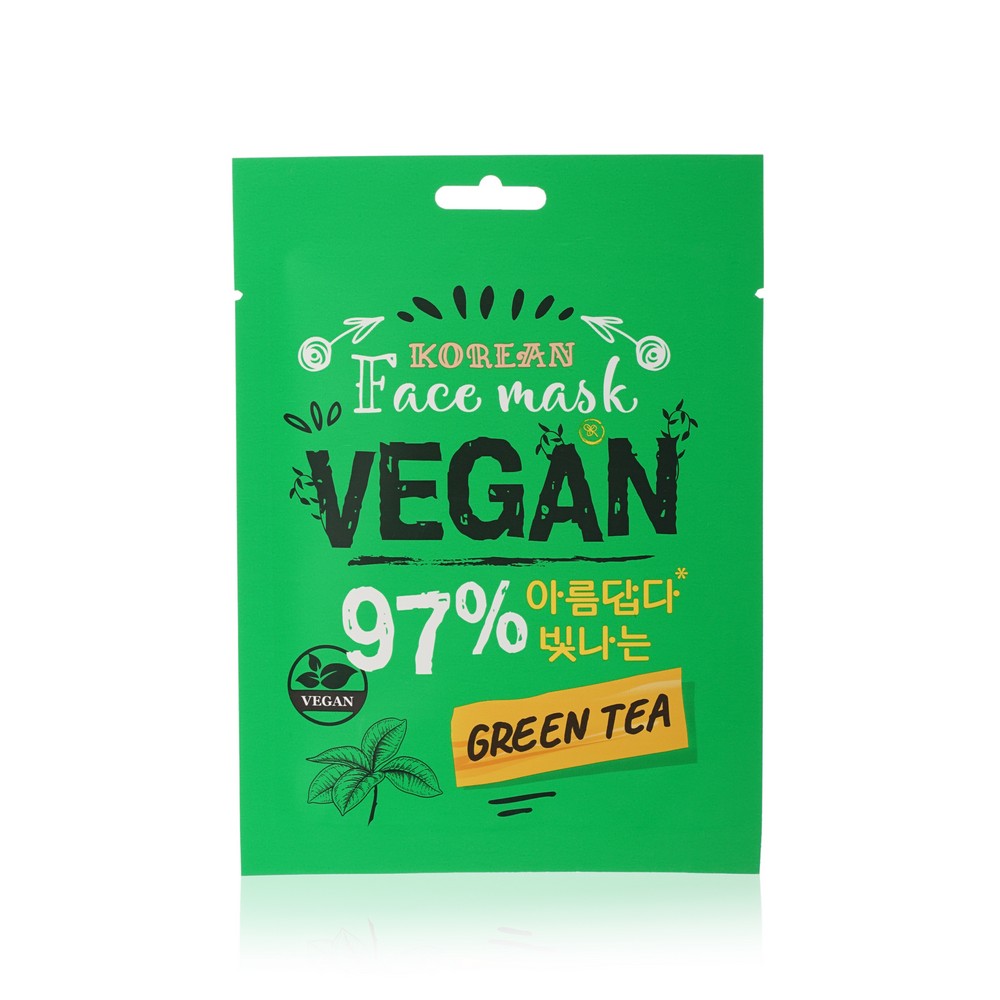 фото Маска для лица weis vegan с экстрактом зеленого чая 23г