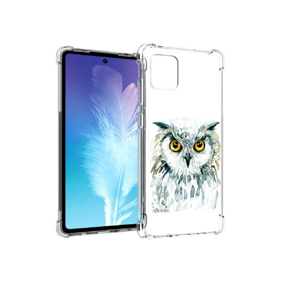 

Чехол MyPads Tocco для Samsung Galaxy Note 10 Lite Серьезная сова (PT142413.491.156), Прозрачный, Tocco