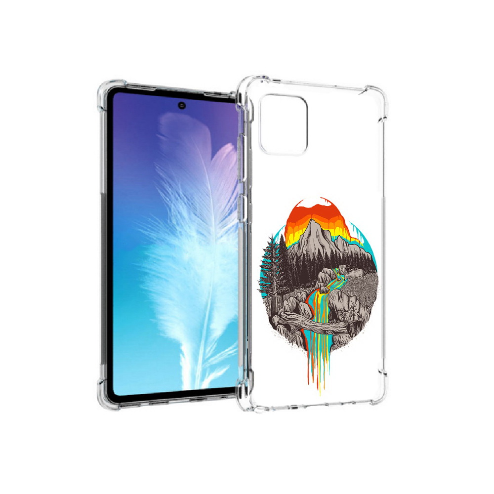 

Чехол MyPads Tocco для Samsung Galaxy Note 10 Lite Радужный водопад (PT142413.491.144), Прозрачный, Tocco