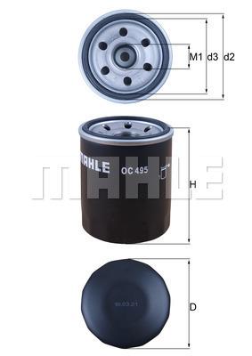 

Фильтр масляный Mahle/Knecht OC495