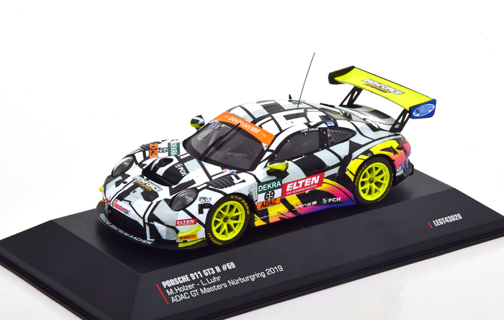 

Модель коллекционная Porsche 911 GT3 r no 69 adac gt masters nuerburgring 2019 iron force, Разноцветный