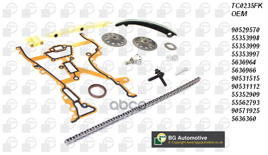 

Комплект Цепи Грм Opel Astra 1.0i-1.4i Z10xe/X12xe/Z14xe 96> Bga арт. TC0235FK