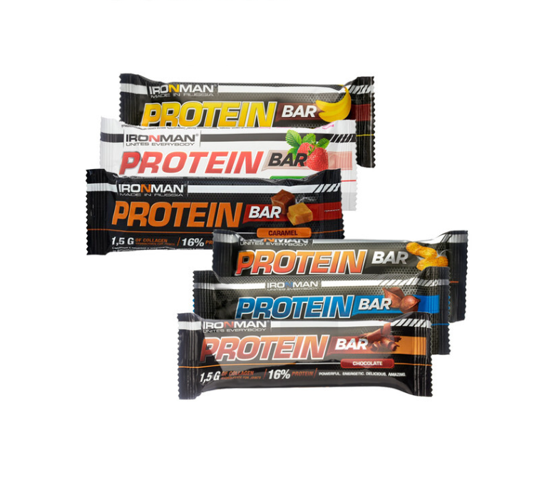 

Протеиновый батончик Ironman Protein bar с Коллагеном, Ассорти 30х50г