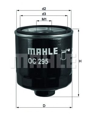 фото Фильтр масляный mahle/knecht oc295