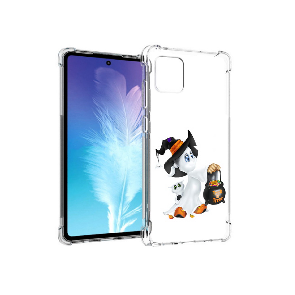 

Чехол MyPads Tocco для Samsung Galaxy Note 10 Lite Маленький призрак (PT142413.491.113), Прозрачный, Tocco