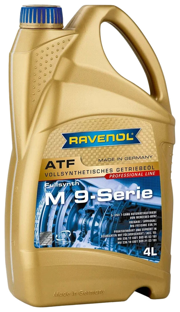 фото Масло трансмиссионное atf m 9-serie 4л (синтетика+пао) ravenol