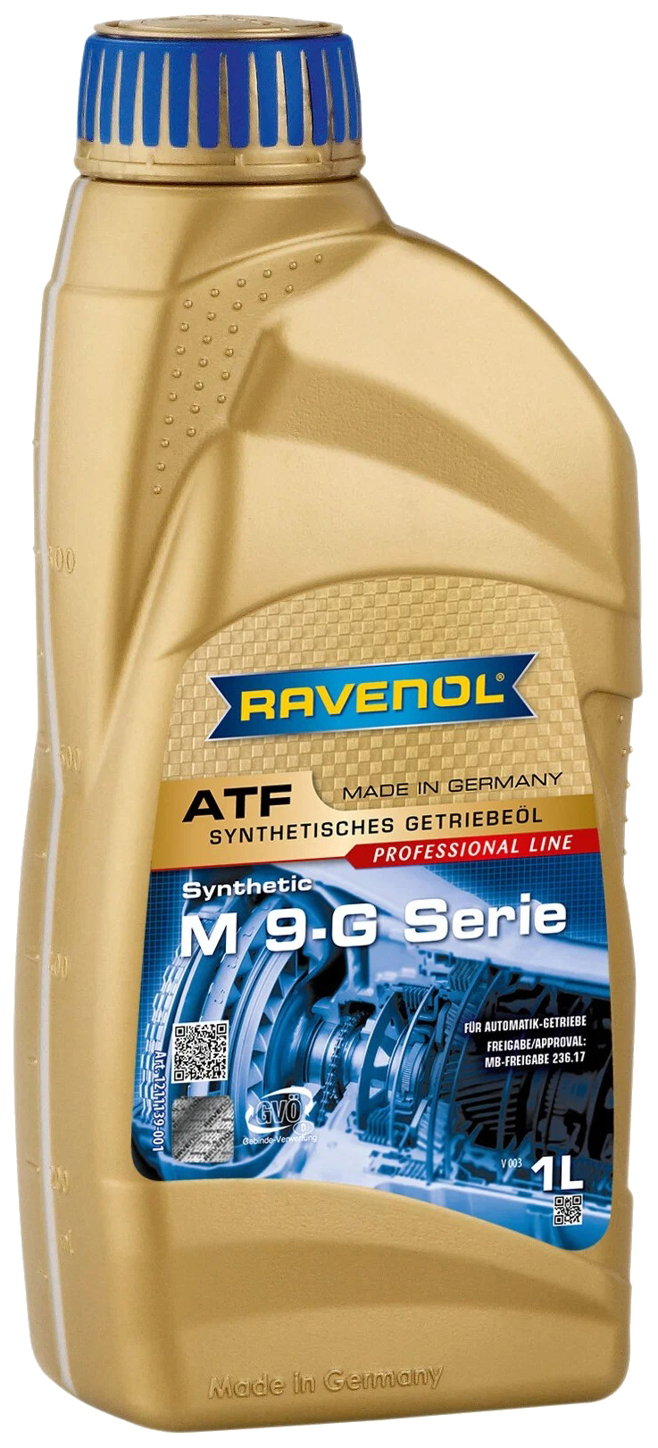 фото Масло трансмиссионное atf m 9-serie 1л (синтетика+пао) ravenol