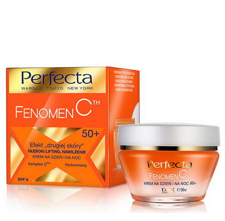 

Крем для лица Perfecta FENOMEN С дневной и ночной Мощный лифтинг увлажнение 50+ 50мл