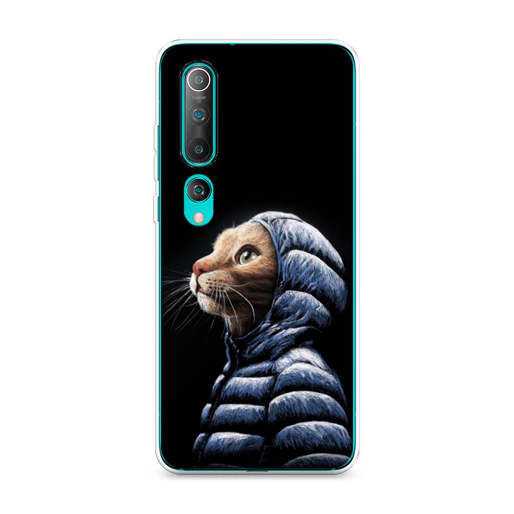 

Чехол Awog на Xiaomi Mi 10 "Кот в капюшоне", Разноцветный, 37550-2