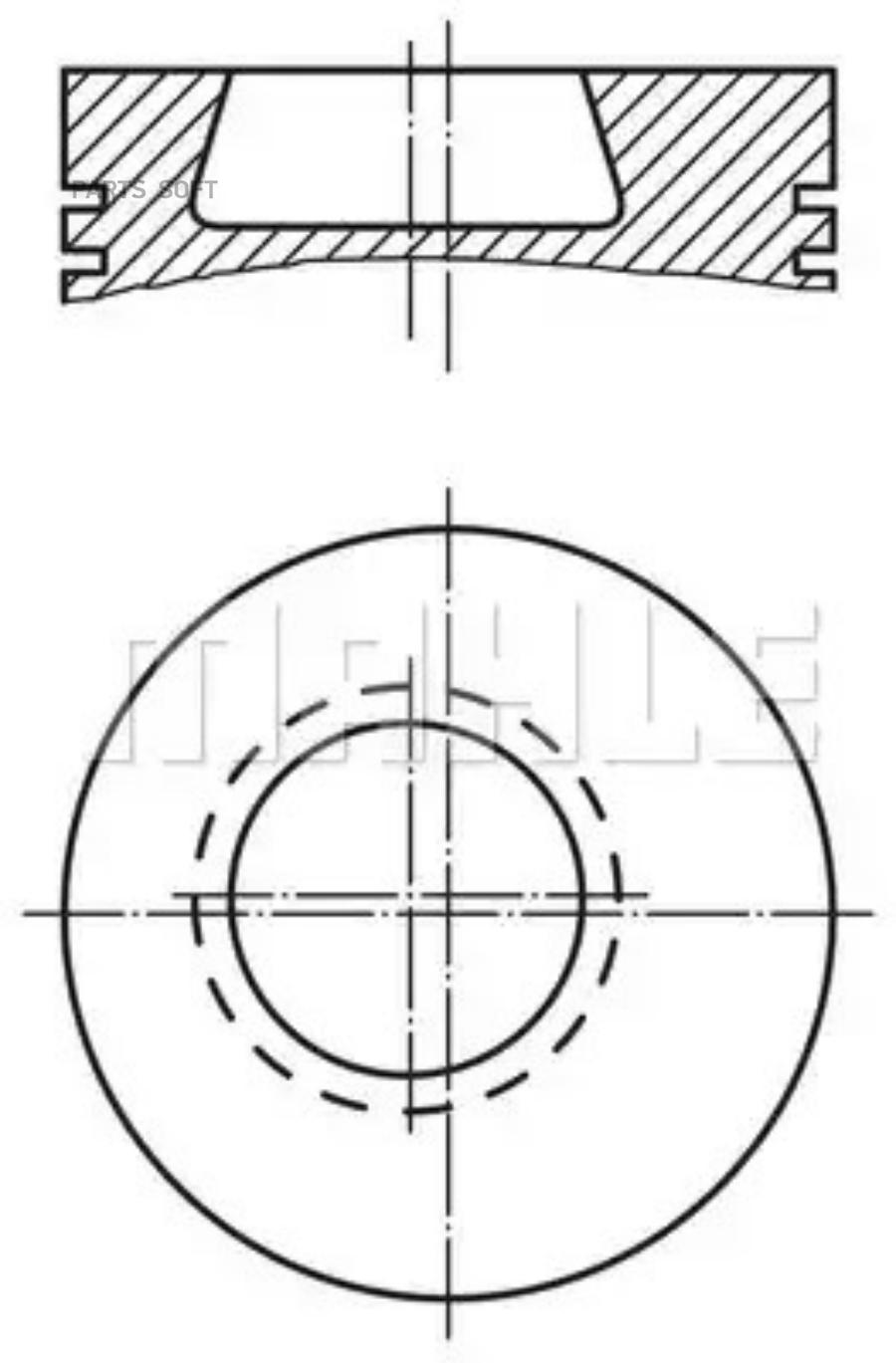 

MAHLE 0028000 Поршнекомплект MB OM364 366 1шт