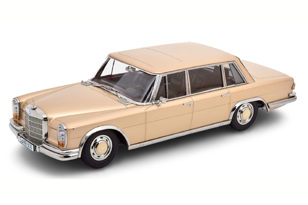 

Модель коллекционная KK-SCALE Mercedes 600 swb W100 1963 light golden metallic