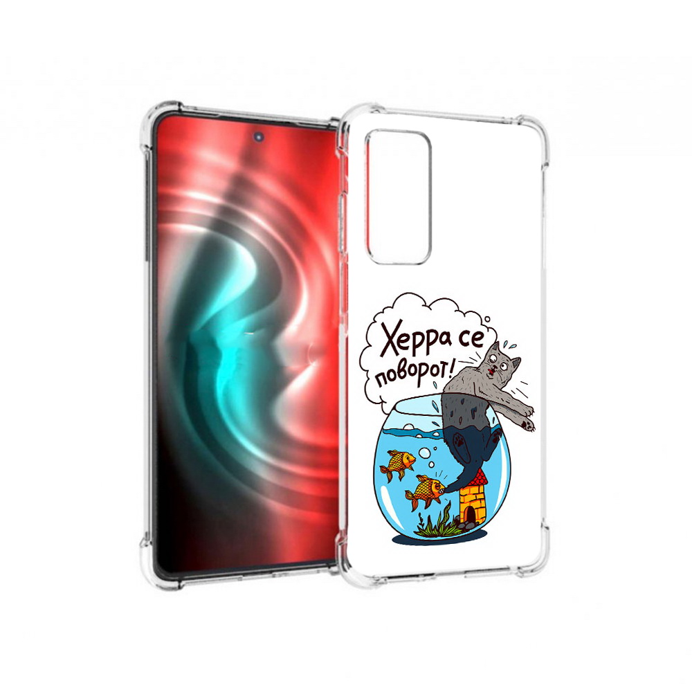 

Чехол MyPads Tocco для Motorola 20 Рыбы с котом (PT227072.363.149), Прозрачный, Tocco